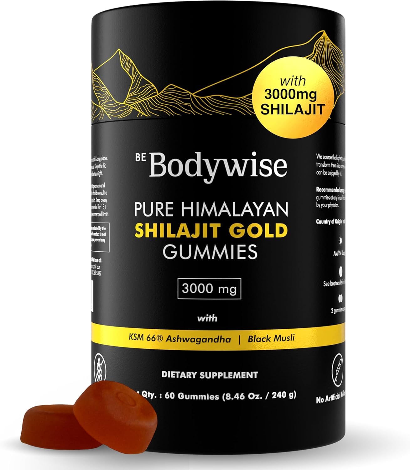 Bodywise Pure Himalayan Shilajit Gummies Gold